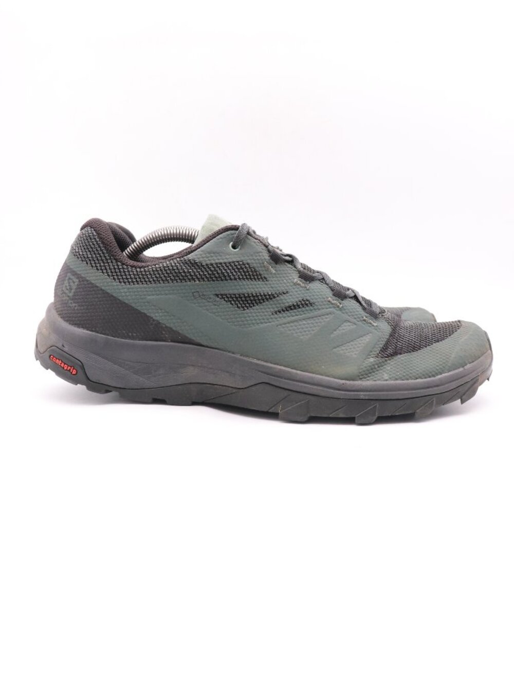 Salomon Outline Gore-Tex Hiking Running Men's 13 Black Green Athletic Sneaker